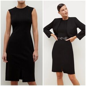MM Lafleur The Katie Dress Black Sleeveless Sheath Knee Length Business Sz 8